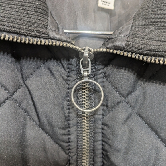 Vans Quilted Puffer in Black size Large Diamond Pattern Pockets Warm - Picture 4 of 9